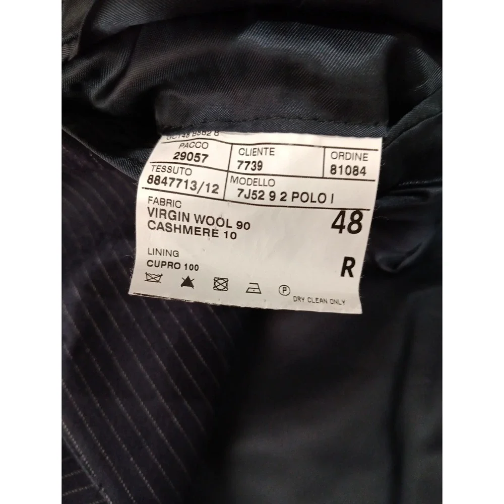 Polo‎ Ralph Lauren Blazer Mens 48R Pinstripe Made Italy Wool / Cashmere   2355
